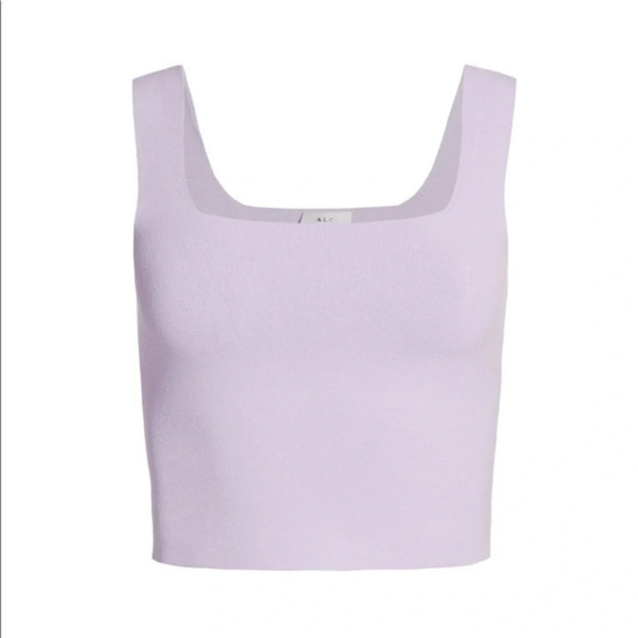 ALC Victoria Knit Stretch Crop Square Neck Tank Size XL Excellent Condition - Picture 2 of 9